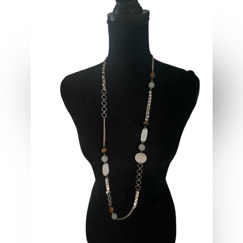 Lia Sophia Vintage Silver Tone 21” Long Necklace